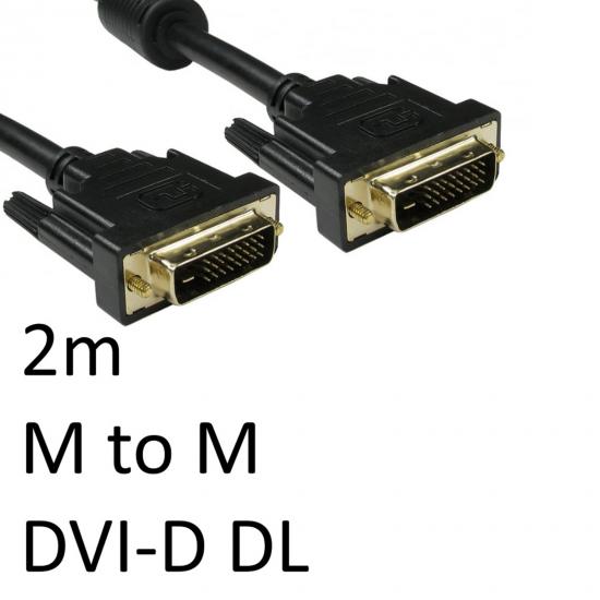 DVI-D Dual Link (M) to DVI-D Dual Link (M) 2m Black OEM Display Cable