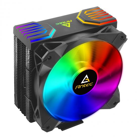 ANTEC FrigusAir 400 ARGB Fan CPU Cooler, Universal Socket, 120mm PWM Addressable RGB LED Fan, 1600RPM, Direct Touch Heat Pipes, Individual ARGB Controller Included