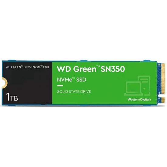 WD Green SN350 (WDS100T3G0C) 1TB NVMe M.2 Interface, PCIe x3 x4, 2280 Length, Read 3200MB/s, Write 2500MB/s, 3 Year Warranty