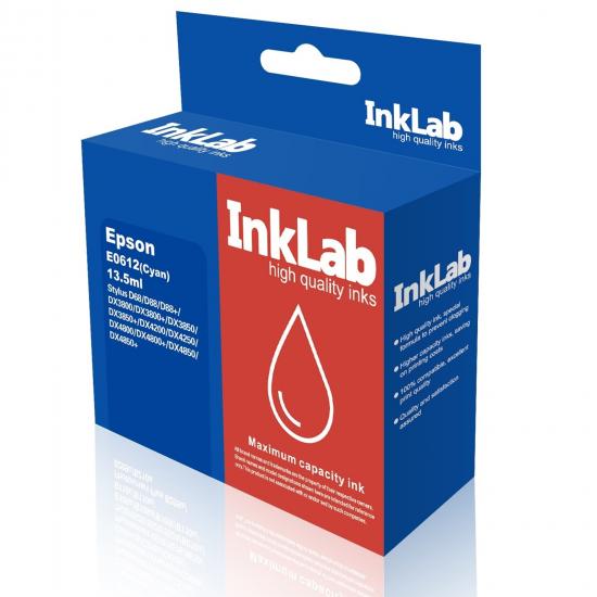InkLab 612 Epson Compatible Cyan Replacement Ink