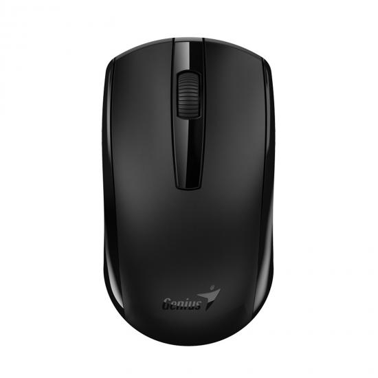 Genius ECO-8100 Wireless Rechargeable Mouse, 2.4 GHz with USB Pico Receiver, Adjustable DPI levels up to 1600 DPI, 3 Button with Scroll Wheel, Ambidextrous Design, Black