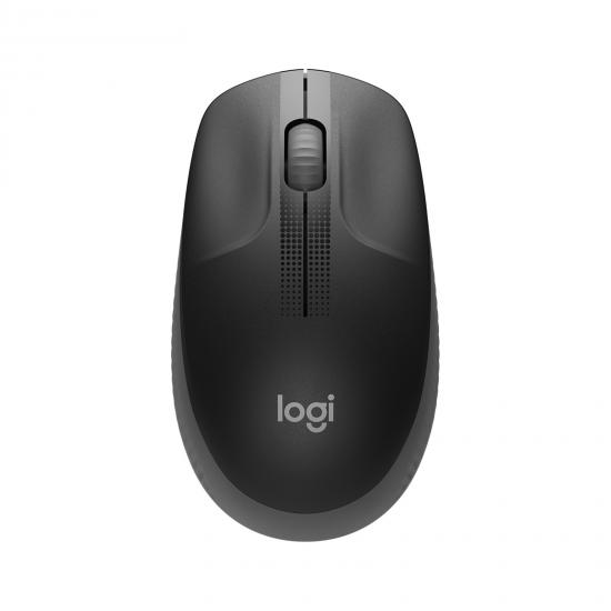 Logitech Wireless Mouse M190, Full Size Ambidextrous Curve Design, 18-Month Battery with Power Saving Mode, USB Receiver, Precise Cursor Control with Wide Scroll Wheel and Scooped Buttons, Black