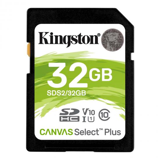 Kingston Canvas Select Plus V30 32GB SD Class 10 UHS-I U3 Flash Card