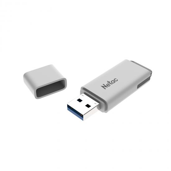 Netac NT03U185N-256G-30WH USB Flash Drive, USB 3.0, 256GB, White, LED Indicator, Retail Packed