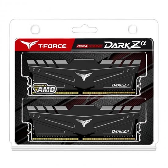 Team Dark Za TDZAD432G4000HC18LDC01 32GB DIMM System Memory, DDR4, 4000MHz, 2 x 16GB, Aluminum Heatsink, 288 Pin, 1.4v, CL18-24-24-46
